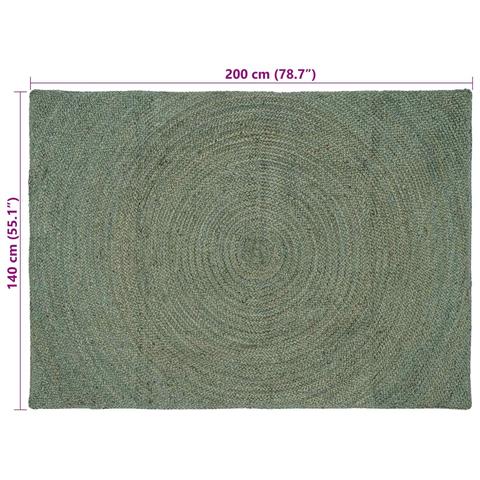 Tappeti per area Verde Oliva 140 x 200 cm Juta - Foto 7