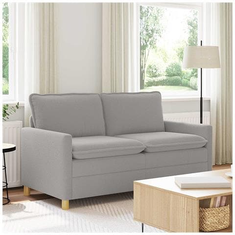 Divano Grigio Chiaro 156 x 81 x 87,5 cm Tessuto - Foto 2