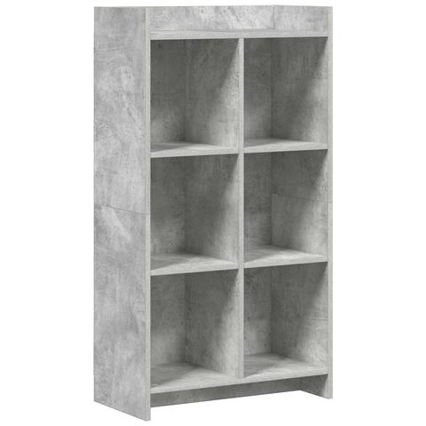 Libreria Grigio Concretè 59 x 30 x 111 cm Legno ingegnerizzato - Foto 1
