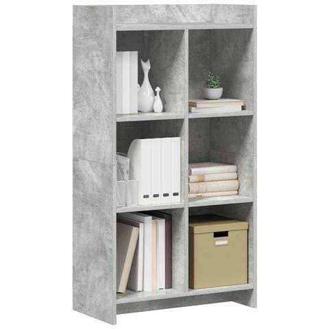 Libreria Grigio Concretè 59 x 30 x 111 cm Legno ingegnerizzato - Foto 2