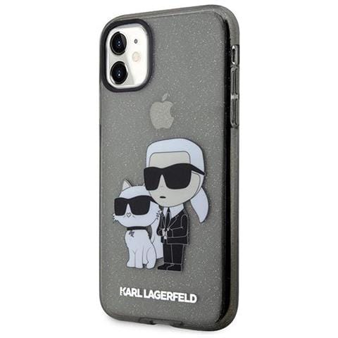 Karl Lagerfeld Klhcn61hnkctgk Custodia Iphone 11 / Xr 6.1 Nera /nera Gliter Karl&choupette - Foto 3