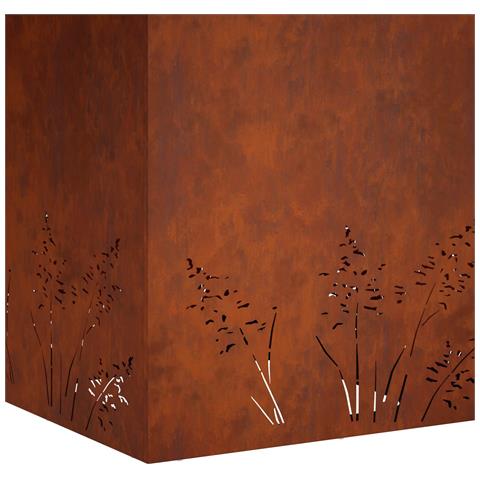 Vaso da giardino 2 pz Ruggine 50 x 50 x 49 cm Acciaio Corten - Foto 9