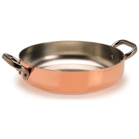 Tegame 2 Maniglie ad Induzione Diametro 24 cm - Linea Rame Liscio Stagnato per Induzione - Foto 1