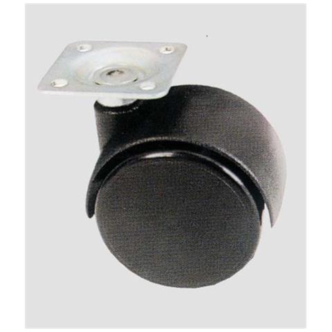 Ruota Plast. nera Att / piastra 164-50 Pz. 12 - Foto 1