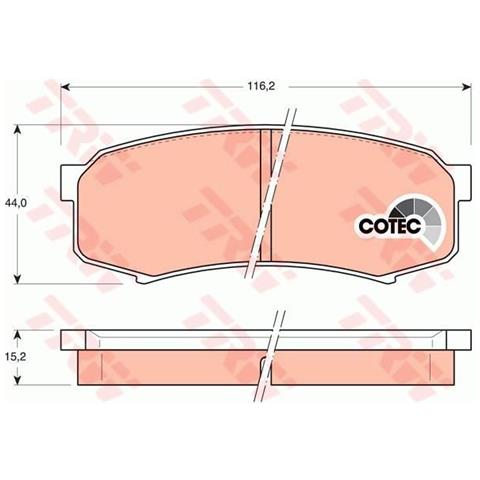 Kit Pastiglie Freno Gdb1182 - Foto 1