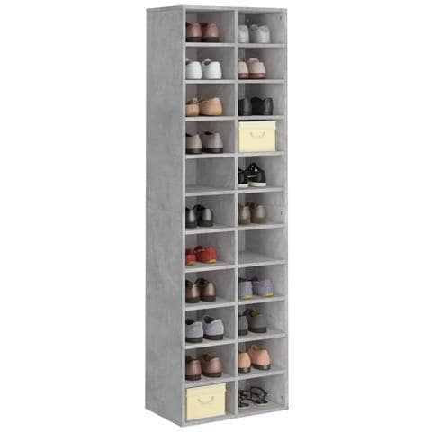Scarpiera Grigio Cemento 54x34x183 cm in Truciolato - Foto 7