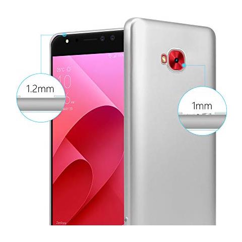 Custodia Compatibile Con Asus Zenfone 4 Selfie Pro In Argento Metallico - Coperchio Protettivo In Silicone Tpu Flessibile - Foto 2