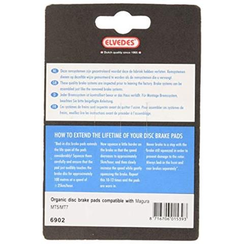 Set Di Pastiglie Dei Freni Organic Per Bicicletta, Mountain Bike, E-bike, Strada Per Magura Mt5/7, Unisex, Da Adulto, Colore: Blu - Foto 2