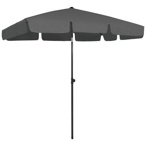 Ombrellone da Spiaggia Antracite 200x125 cm - Foto 1