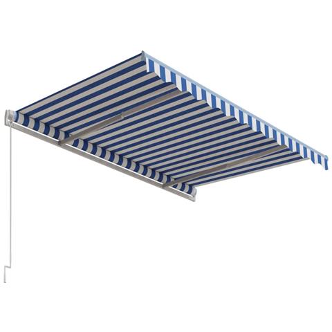 Tenda da Sole Retrattile Automatica 300x250 cm Blu e Bianca - Foto 2