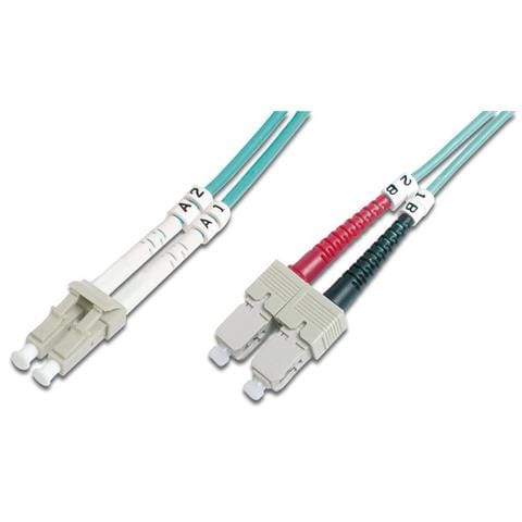 Cavo Fibra Ottica Lc A Sc Multimode Duplex 50/125 Mt. 3 Om4 - Foto 1
