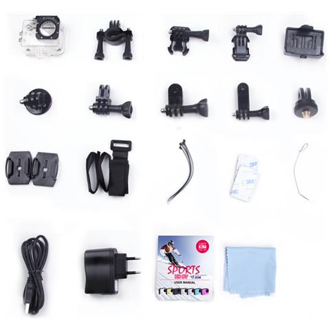 SJ4000 WiFi, 1920 x 1080 Pixels, 640 x 480, 848 x 480, 1280 x 720, 1920 x 1080 Pixels, H. 264, MOV, CMOS, 12 MP, 1/0,118 mm (1/3")  - Foto 3