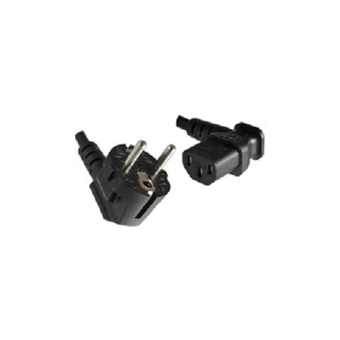 CEE7/7 - C13, 1.8 m, CEE7/7 Schuko, C13 coupler, Maschio / femmina, Ad angolo, Ad angolo, Nero - Foto 1