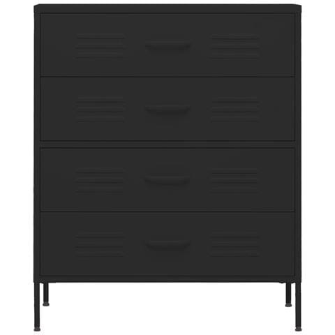 Cassettiera Nera 80x35x101,5 cm in Acciaio - Foto 10