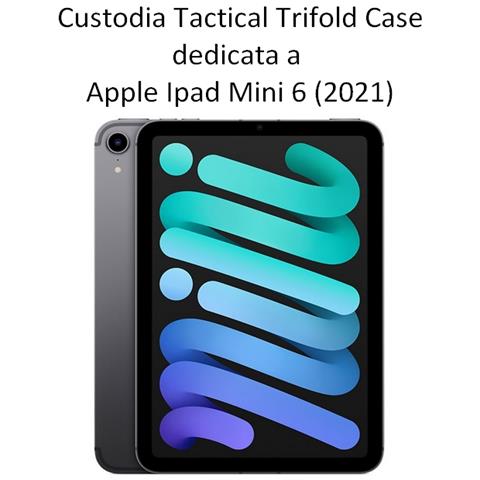 Custodia Originale Book Trifold Case Per Apple Ipad Mini 6 (2021) A2568 Black - Foto 2