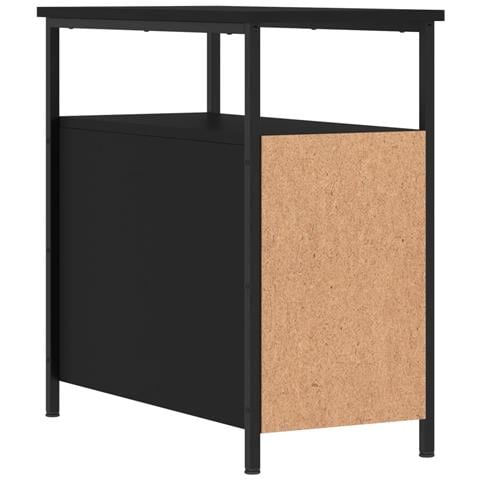 Comodino Nero 30x60x60 Cm In Legno Multistrato - Foto 9