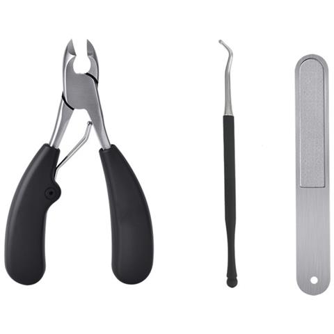 Set Tagliaunghie Da 3 Pezzi Con Tagliaunghie E Lima Per Unghie Spingi Cuticole Multicolore - Foto 1