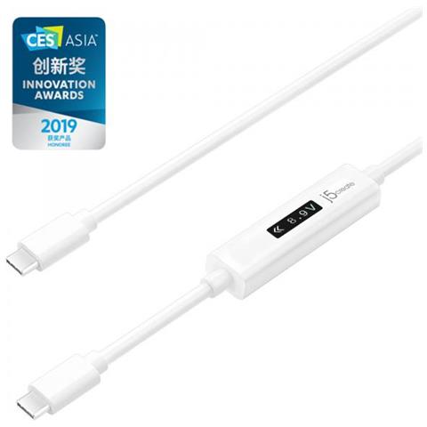 J5create Jucp14-n Cavo Da Usb-c 2.0 A Usb-c Con Misuratore Di Potenza Dinamica Oled - Foto 1