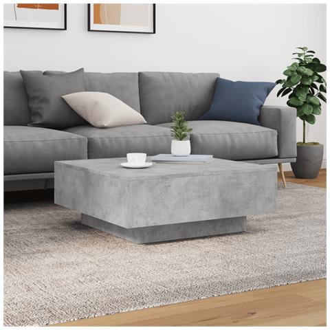 Tavolino Salotto Grigio Cemento 80x80x31 Cm Legno Multistrato - Foto 3