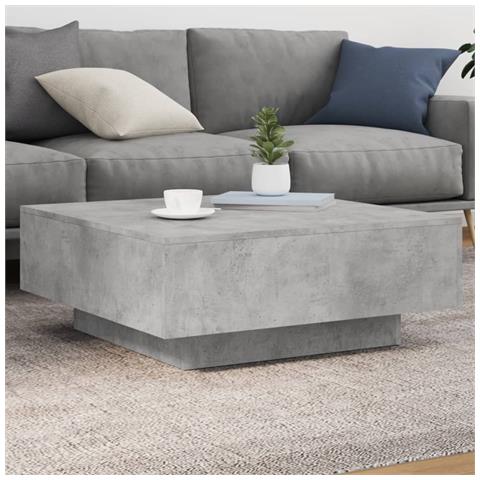 Tavolino Salotto Grigio Cemento 80x80x31 Cm Legno Multistrato - Foto 1