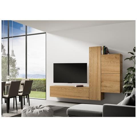 Composizione Parete Soggiorno A112 L.254 H.173,6 P.39,2 - Foto 1