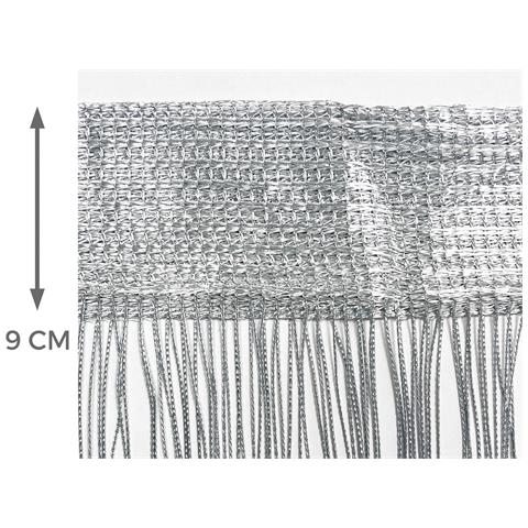 Tenda Antimosca Antirumore Caduta Pannello Porta Finestra Multistring Tinta Unita 100x200 Grigio - Foto 5