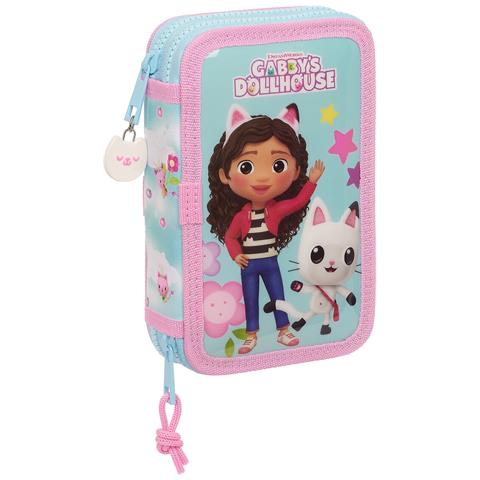 Astuccio Doppio Gabby's Dollhouse Azzurro 12.5 X 19.5 X 4 Cm (28 Pcs) - Foto 1