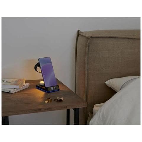 Sveglia e Caricabatterie Wireless All in One CL750IA e Luce Notturna Colore Nero - Foto 2
