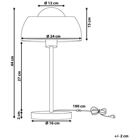 Lampada Da Tavolo Senette Metallo Bianco - Foto 2