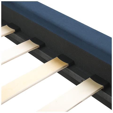 Letto Velluto Marville 140 X 200 Cm Blu Scuro - Foto 2