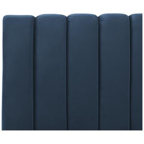 Letto Velluto Marville 140 X 200 Cm Blu Scuro - Foto 8