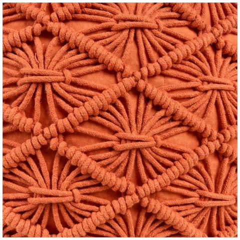 Pouf Macramè Berkane Cotone Arancione - Foto 2