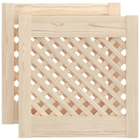 Ante Con Design A Reticolo 2 Pz 39,5x39,5 Cm In Legno Di Pino - Foto 2