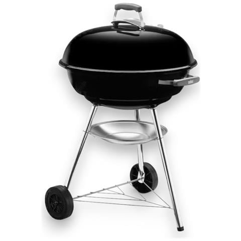 Barbecue Rotondo A Carbone Con Ruote E Griglia In Acciaio Cromato Original Compact Kettle - Foto 8