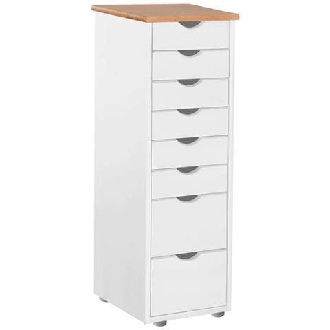 Gava Comò Con 8 Cassetti In Pino Bianco E Natura - Foto 1