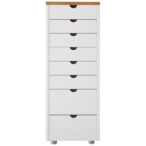 Gava Comò Con 8 Cassetti In Pino Bianco E Natura - Foto 2