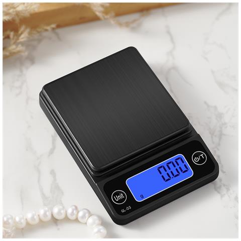Bilancia Elettronica Portatile Per Gioielli Ad Alta Precisione, Piccola Bilancia Per Caffè Black M 500g / 0.1g - Foto 6