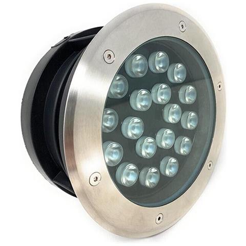 Faretto Carrabile Calpestabile Segnapassi Da Terra 18 W Led Luce Bianca Ip67 - Foto 1