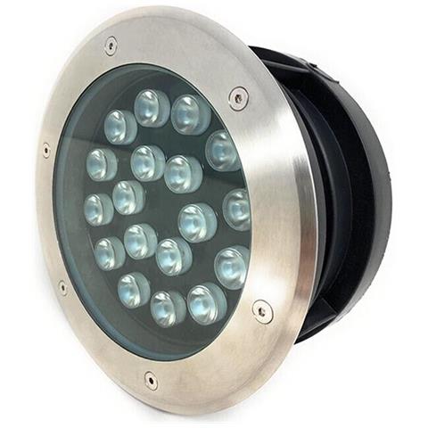 Faretto Carrabile Calpestabile Segnapassi Da Terra 18 W Led Luce Bianca Ip67 - Foto 2