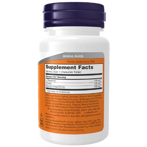 L-teanina 100 Mg 90 Compresse Masticabili Now Foods - Foto 2