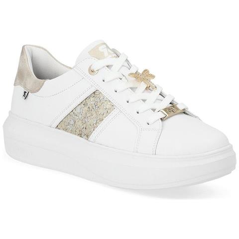 Leisure Trainers White Sneakers Pelle Scarpe Donna Bianco Eu 38, W1202-82 - Foto 1