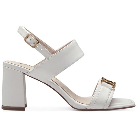 White Casual Open Sandals Sandali Pelle Scarpe Donna Bianco Eu 36, 1-28333-42 100 - Foto 2