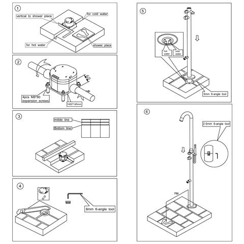 Chia Doccia Per Esterni In Acciaio 316l Soffione E Doccino Mobile H 230 Cm Inox Oro Rosa - Foto 2