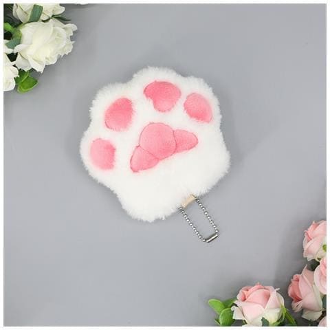 Portachiavi A Forma Di Zampa Di Gatto White+pink - Foto 1