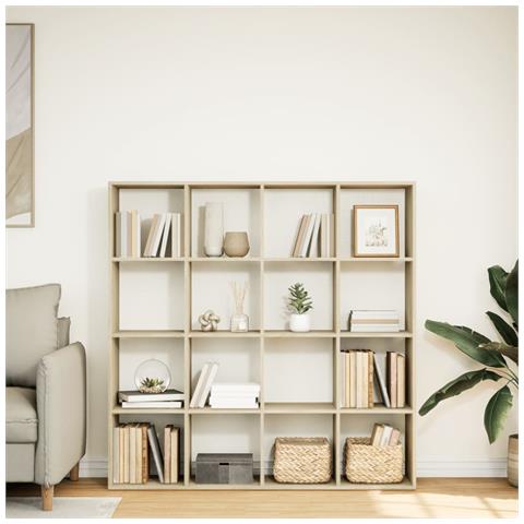 Libreria Rovere Sonoma 137,5x29x137,5 Cm In Legno Multistrato - Foto 3