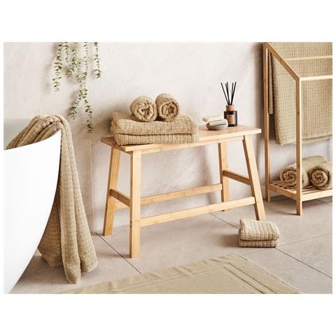Set Di 11 Asciugamani Atai Cotone Beige Sabbia - Foto 1