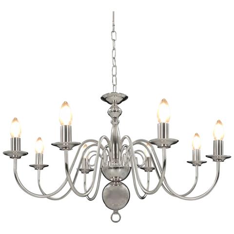 Lusso Casadino - Lampadario Argento Con 8 Lampadine E14 - Foto 2