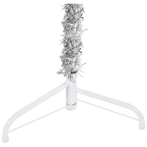 Albero Natale Artificiale Sottile A Metà Supporto Argento 180cm - Foto 8