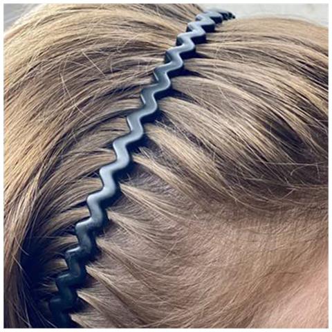 Elegante Set Di Fasce Nere Per Capelli - Collezione Di Cerchietti Per Capelli Da 8 Pezzi - Foto 4