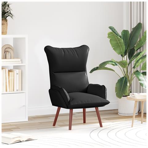 Poltrona Rilassante  Nera in Similpelle - Foto 2